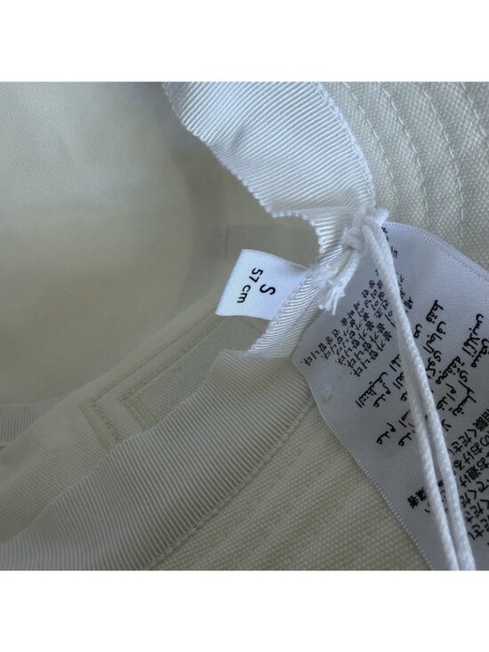 NWT GUCCI CANVAS BUCKET HAT WHITE LOGO Sz S 57 Cm 100% Authentic main image 4